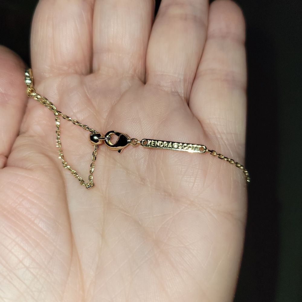 Kendra Scott Gold Necklace with Aqua Pendant - Picture 5 of 6